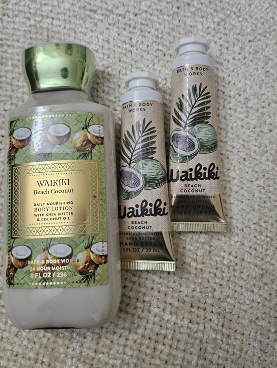 Bath & Body Works Other - Bath & Body Works Waikiki Beach Coconut Body Lotion & Hand Cream Set - Green